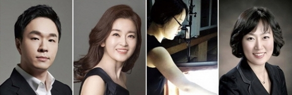 (왼쪽부터) 차웅 객원지위, 김지연 피아니스트, 임사선 샌드아티스트, 한수경 피아니스트