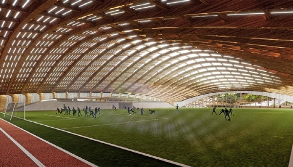 '대한민국 축구종합센터' 마스터플랜 국제현상 공모에 당선된 네덜란드의 건축사무소 유엔스튜디오(UNStudio)의 설계안. /대한축구협회 제공