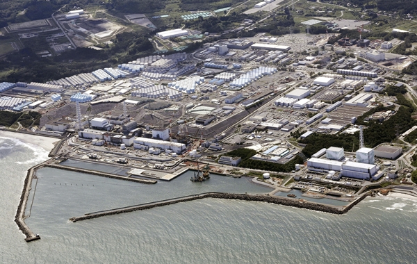일본 정부와 도쿄전력은 24일 후쿠시마 제1 원자력발전소 오염수(일본 정부 명칭 처리수) 해양 방류를 시작했다. 사진은 하늘에서 본 후쿠시마 제1 원자력발전소. 2023.08.24./뉴시스